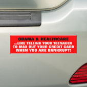 OBAMA & HEALTHCARE - HET KADER VAN HET SOCIALISME! BUMPERSTICKER (Op auto)