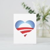 Obama Heart Briefkaart (Staand voorkant)