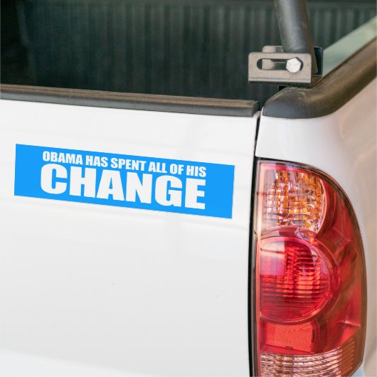 OBAMA HEEFT AL ZIJN VERANDERINGSBumpersticker UITG Bumpersticker (Op Truck)