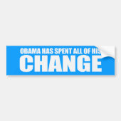 OBAMA HEEFT AL ZIJN VERANDERINGSBumpersticker UITG Bumpersticker (Voorkant)