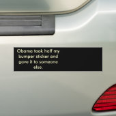 Obama heeft de helft van mijn hommel gestolen bumpersticker (Op auto)