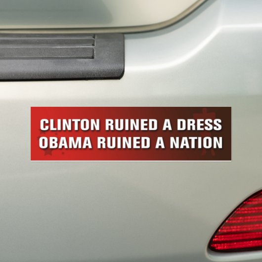 Obama heeft een natie geruïneerd bumpersticker (Op auto)