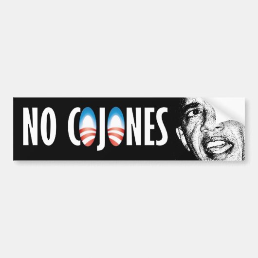 Obama heeft geen Cojones Bumpersticker (Voorkant)