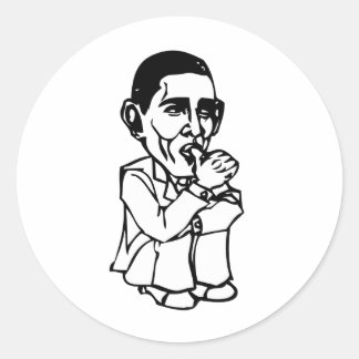 Obama heeft luierwissel nodig ronde sticker
