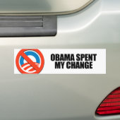 OBAMA HEEFT MIJN VERANDERING UITGEZONDEN BUMPERSTICKER (Op auto)