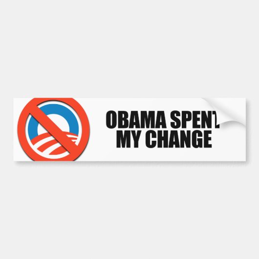 OBAMA HEEFT MIJN VERANDERING UITGEZONDEN BUMPERSTICKER (Voorkant)