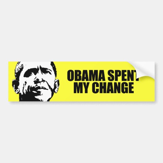 OBAMA HEEFT MIJN VERANDERING UITGEZONDEN BUMPERSTICKER (Voorkant)