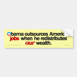 Obama herdistribueert de American Wealth bumper st Bumpersticker
