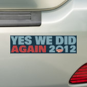 Obama herkozen 2012 bumpersticker (Op auto)