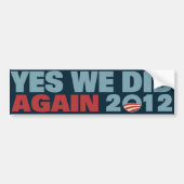 Obama herkozen 2012 bumpersticker (Voorkant)