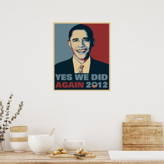 Obama herkozen 2012 poster (Keuken)