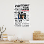 Obama: Het 44e President Headline Collage Poster (Keuken)