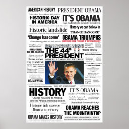 Obama: Het 44e President Headline Collage Poster