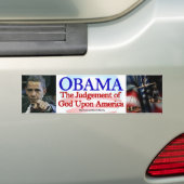 OBAMA, HET ARREST VAN GOD OP AMERIKA BUMPERSTICKER (Op auto)