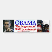 OBAMA, HET ARREST VAN GOD OP AMERIKA BUMPERSTICKER (Voorkant)