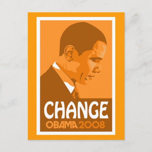 Obama - het Donkeroranje Briefkaart van de (Voorkant)