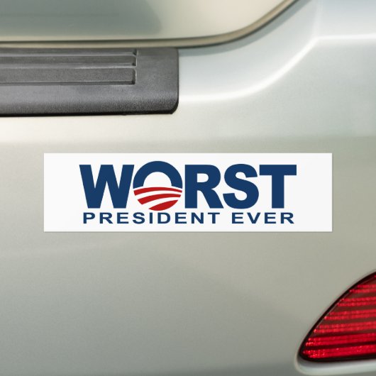 Obama - Het ergste President ooit Bumpersticker (Op auto)