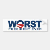 Obama - Het ergste President ooit Bumpersticker (Voorkant)
