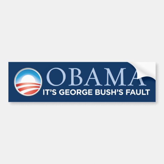 Obama - Het is George Struik's Fault Bumpersticker (Voorkant)