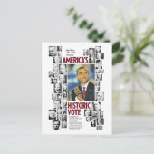 Obama: Historisch Briefkaart van Amerika (Staand voorkant)