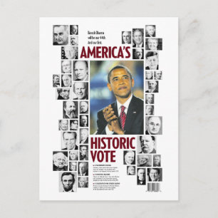 Obama: Historisch Briefkaart van Amerika