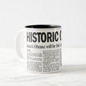 Obama: Historische Mok keuze (Voorkant links)