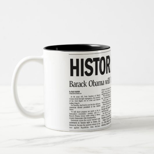 Obama: Historische Mok keuze (Links)