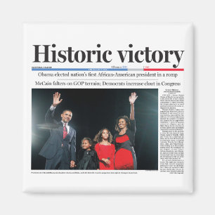 Obama: Historische overwinning Magnet