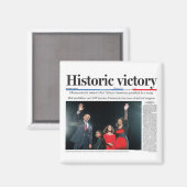 Obama: Historische overwinningsmagneet Magneet (Voorkant / Achterkant)
