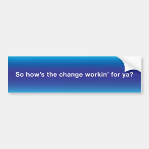 Obama - Hoe werkt de verandering? Bumpersticker
