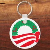 Obama Holiday Wreath Sleutelhanger (Voorkant)