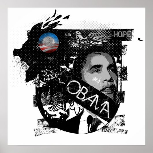Obama: Hoop Poster door Ryan (Voorkant)
