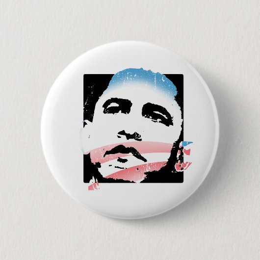 OBAMA: HOOP RONDE BUTTON 5,7 CM (Voorkant)