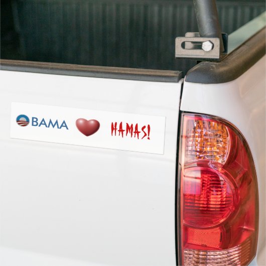 Obama hoort Hamas! Bumpersticker (Op Truck)