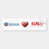 Obama hoort Hamas! Bumpersticker (Voorkant)