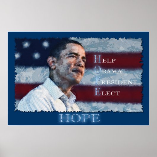 OBAMA HOPE Art Poster (Voorkant)