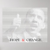 Obama Hope & Change Ascii Art Poster (Voorkant)