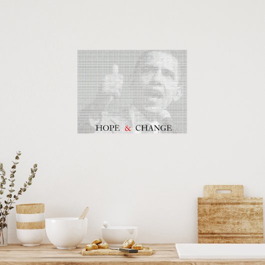 Obama Hope & Change Ascii Art Poster (Keuken)
