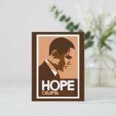 Obama - Hope Dark Brown Briefkaart (Staand voorkant)