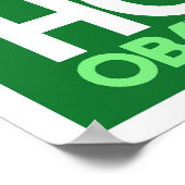 Obama - Hope Dark Green Poster (Hoek)