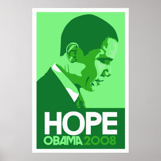 Obama - Hope Dark Green Poster (Voorkant)