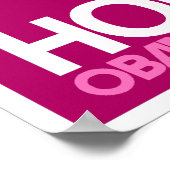 Obama - Hope Dark Pink Poster (Hoek)