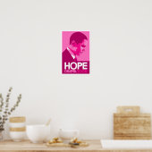 Obama - Hope Dark Pink Poster (Keuken)