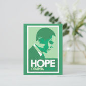 Obama Hope Green Briefkaart (Staand voorkant)