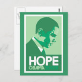 Obama Hope Green Briefkaart (Voorkant / Achterkant)