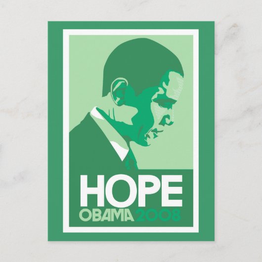 Obama Hope Green Briefkaart (Voorkant)