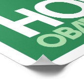 Obama - Hope Green Poster (Hoek)