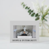 OBAMA HOPE & INTERGRITY BRIEFKAART (Staand voorkant)