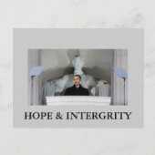OBAMA HOPE & INTERGRITY BRIEFKAART (Voorkant)
