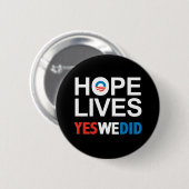Obama - Hope Lives Ronde Button 5,7 Cm (Voorkant /achterkant)